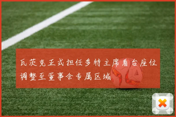 瓦茨克正式担任多特主席看台座位调整至董事会专属区域